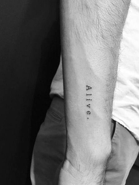 Symbolic Small Text Tattoo for Resilience